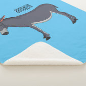 Donkey cartoon illustratie sherpa deken (3/4)
