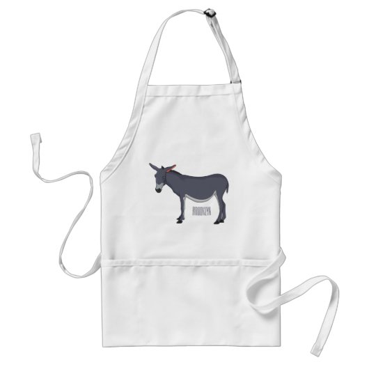 Donkey cartoon illustratie standaard schort (Voorkant)