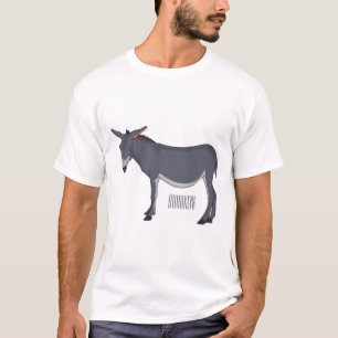 Donkey cartoon illustratie t-shirt