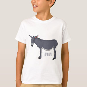 Donkey cartoon illustratie t-shirt