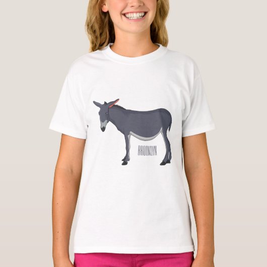 Donkey cartoon illustratie t-shirt (Voorkant)
