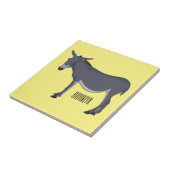 Donkey cartoon illustratie tegeltje (Zijkant)