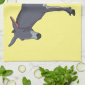 Donkey cartoon illustratie theedoek (Gevouwen)