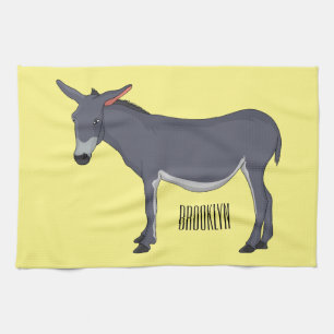Donkey cartoon illustratie theedoek