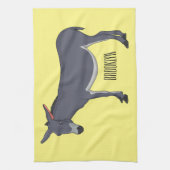 Donkey cartoon illustratie theedoek (Verticaal)