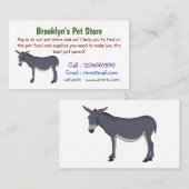 Donkey cartoon illustratie visitekaartje (Voorkant / Achterkant)