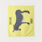 Donkey cartoon illustratie wandkleed (Voorkant)
