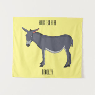 Donkey cartoon illustratie wandkleed