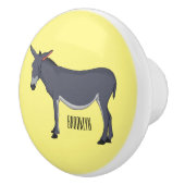 Donkey cartoon illustration keramische knop (Rechts)