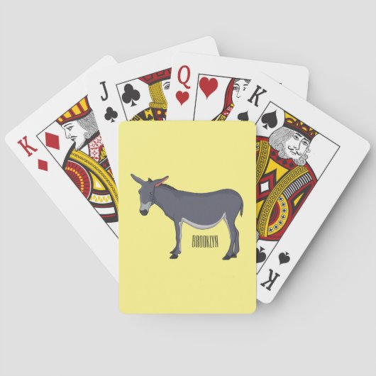 Donkey cartoon illustration pokerkaarten (Achterkant)