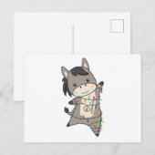 Donkey Christmas Donkeys Winter Animals Briefkaart (Voorkant / Achterkant)