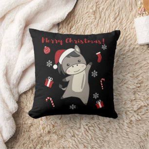 Donkey Christmas Donkeys Winter Animals Kussen