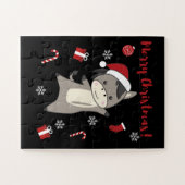Donkey Christmas Donkeys Winter Animals Legpuzzel (Horizontaal)