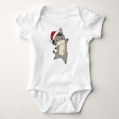 Donkey Christmas Donkeys Winter Animals Romper (Voorkant)