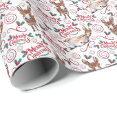Donkey Christmas Wrapping Paper Cadeaupapier (Rol Hoek)