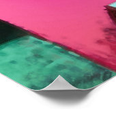 Donkey Colorful Fun Geometric Abstracte Art Poster (Hoek)