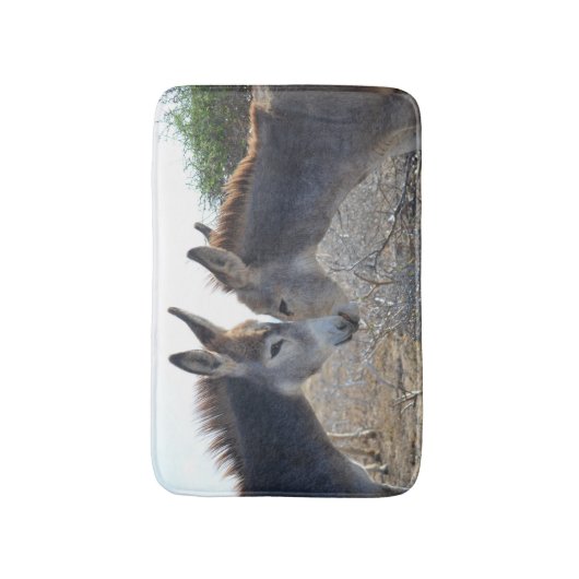 Donkey Couple in Aruba Badmat (Voorkant Verticaal)