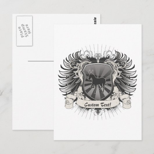 Donkey Crest Briefkaart (Voorkant / Achterkant)