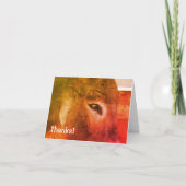 Donkey denkt aan Boerderij Animal Art Hartelijk da Bedankkaart (Voorkant)