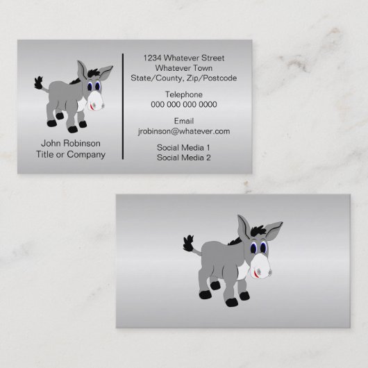 Donkey Design Donkey Sanctuary Visitekaartje (Voorkant / Achterkant)