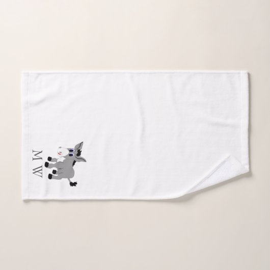 Donkey Design Monogrammed Bad Handdoek (Handdoek)