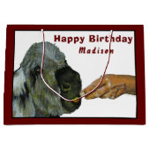 Donkey die een Apple Large Gift Bag eet Groot Cadeauzakje (Voorkant)