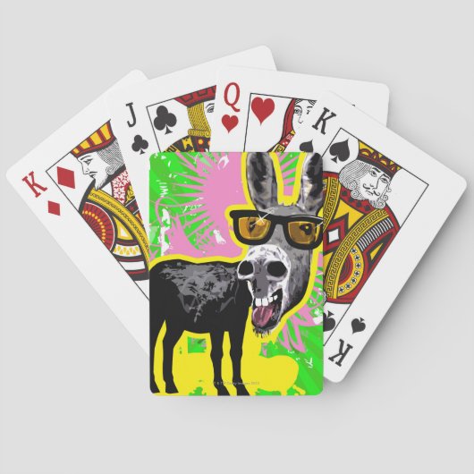 Donkey die zonnebril draagt speelkaarten (Achterkant)