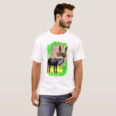 Donkey die zonnebril draagt t-shirt (Voorkant volledig)
