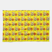 Donkey Dog Floral Kitchen Hand Towel Theedoek (Horizontaal)