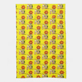 Donkey Dog Floral Kitchen Hand Towel Theedoek (Verticaal)