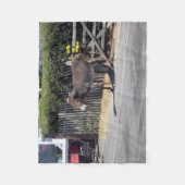 Donkey door de poort fleece deken (Voorkant)