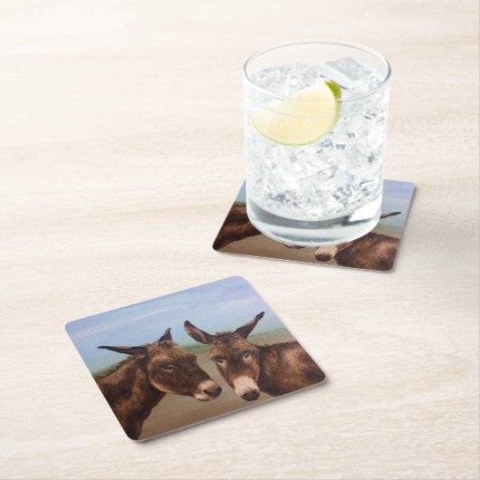 Donkey Double Kartonnen Onderzetters (Insitu)