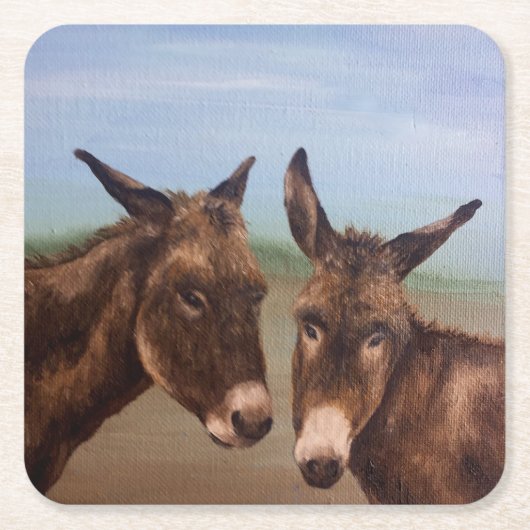 Donkey Double Kartonnen Onderzetters (Voorkant)