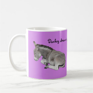 Donkey droomt schattige baby ezel koffiemok