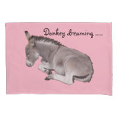 Donkey droomt schattige baby ezel kussensloop (Voorkant)