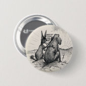 Donkey Elephant Election Pin/ Ronde Button 5,7 Cm (Voorkant /achterkant)