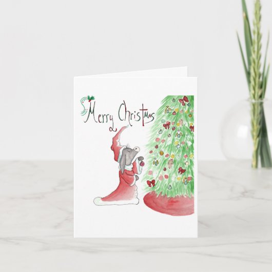 Donkey en boom notitiekaartje (Voorkant)