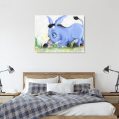 Donkey en Daisy Canvas Print (Insitu (Slaapkamer))