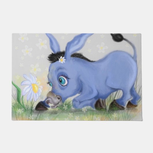 Donkey en Daisy Funny Doormat Deurmat (Voorkant)