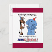 Donkey en Elephant genoeg Partnerschap! Uitnodiging Briefkaart (Voorkant / Achterkant)