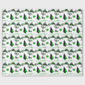 Donkey en kerstboom cadeaupapier (Vlak)