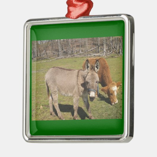 Donkey en Koe Ornament (Links)