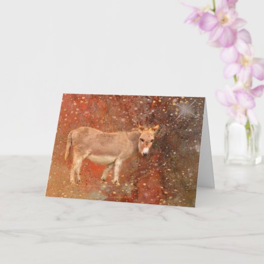 Donkey en Stardust Birthday Kaart (Orchidee)