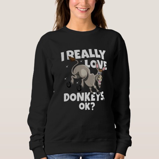 Donkey Farmer Donkey Mule, ik hou echt van Donkeys Trui (Voorkant)