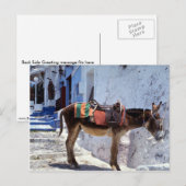 Donkey, Fira Santorini, Griekenland Briefkaart (Voorkant / Achterkant)