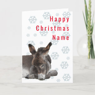 Donkey Foal Deco Kerstmis Feestdagen Kaart