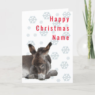 Donkey Foal Deco Kerstmis Feestdagen Kaart
