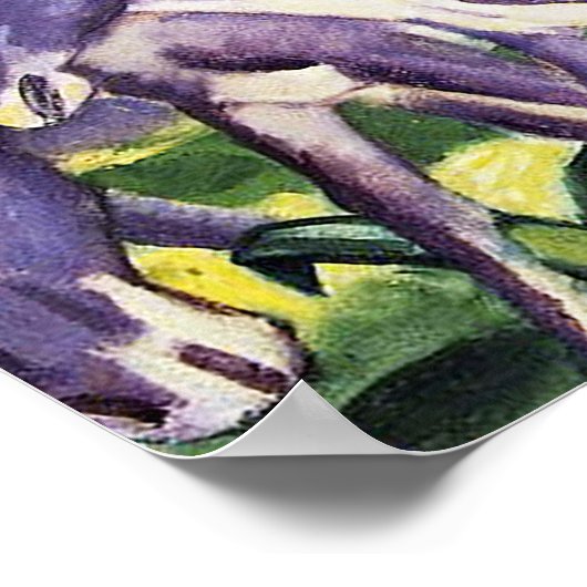 Donkey frieze door Franz Marc Poster (Hoek)