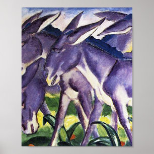 Donkey frieze door Franz Marc Poster