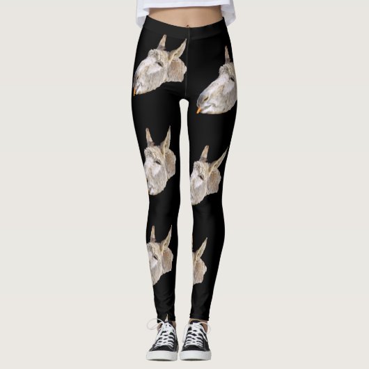 Donkey genaamd Carrots, zwart Leggings (Voorkant)